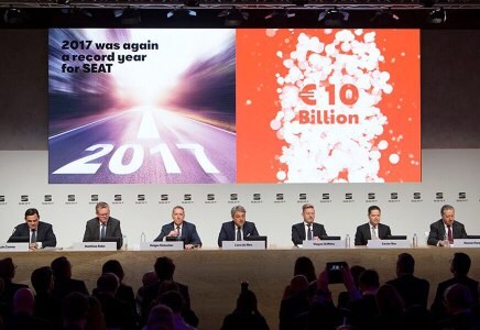 2017 SEAT Annual Report: a year of records - SEAT commitee of Directors. President and CEO Luca de Meo at SEAT Annual media conference 2018