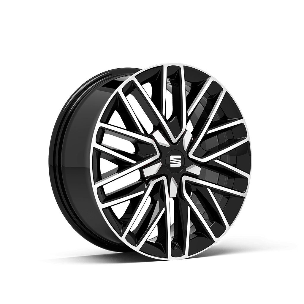 seat ibiza xc dynamic 17 inch black machined alloy wheels