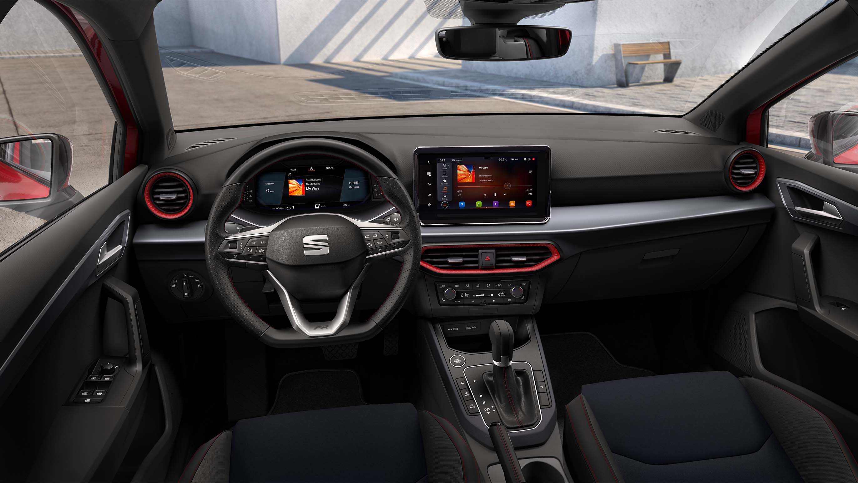 seat ibiza fr dashboard view cloth seats