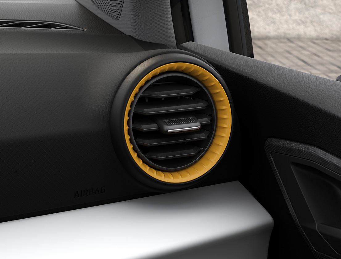 seat ibiza reference airvents in honey mustard