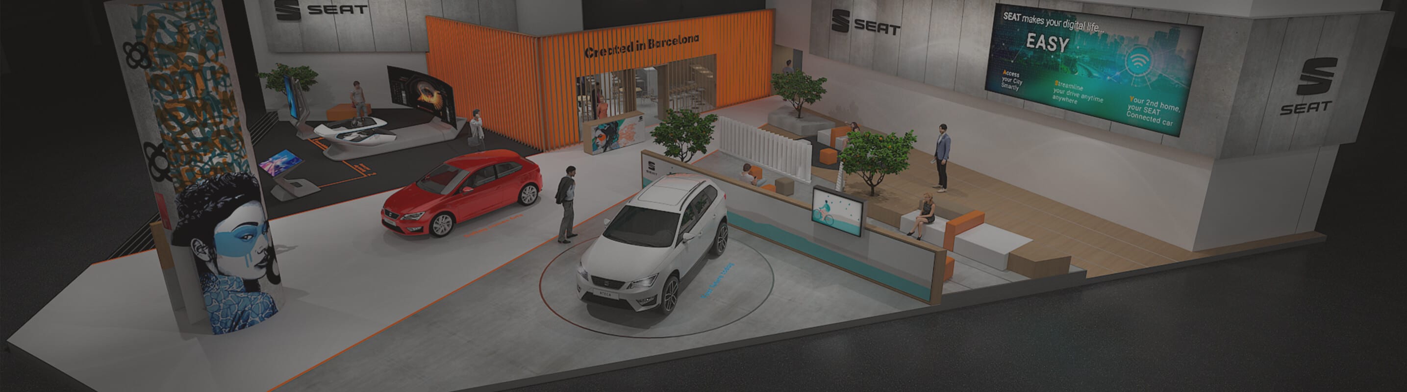 Design about the space of SEAT in Mobile World Congress 2018