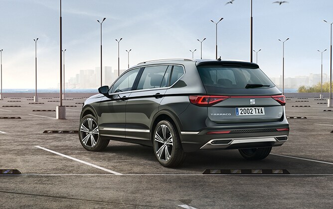 New SEAT Tarraco SUV parked back side view