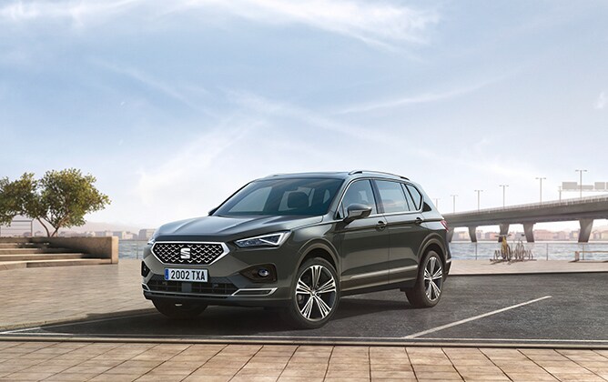 New SEAT Tarraco SUV parked front side view